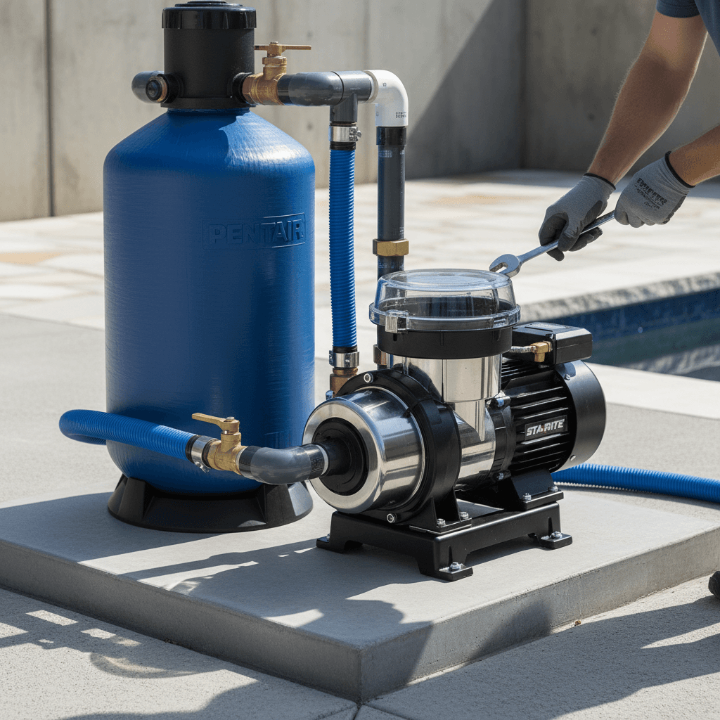 Pool pump and filter system maintenance