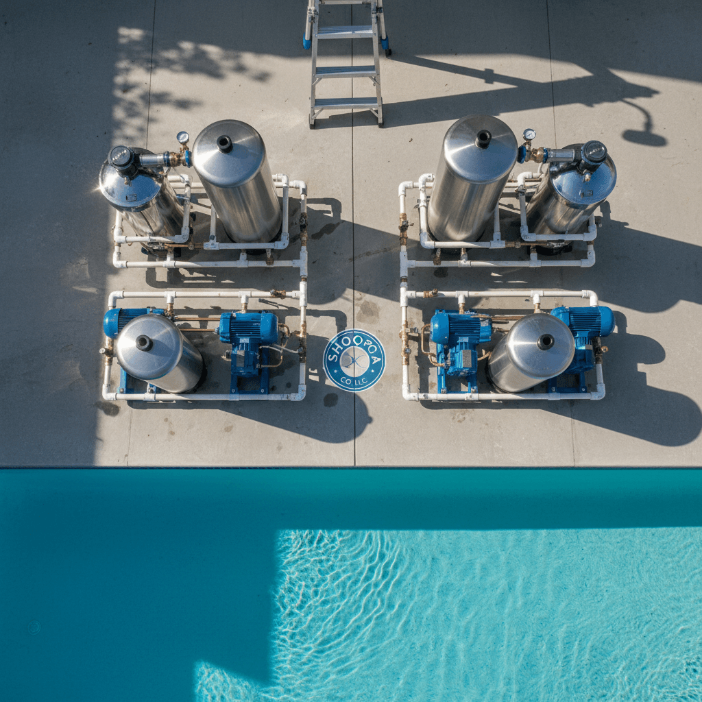 Professional pool filtration and pump equipment installation